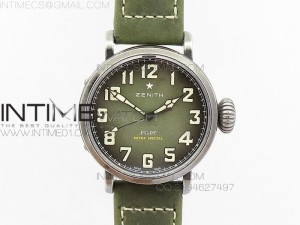 Pilot Type 20 Extra Special 40mm Aged SS Case V6F 1:1 Best Edition on Asso Strap A7750 (Green)