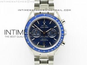 Speedmaster Professional Moonwatch Chronograph Blue dial Best Edition on SS Bracelet A9300