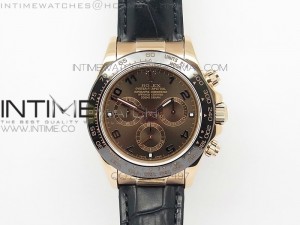 Daytona 116515 JF 1:1 Best Edition Brown Dial on Black Leather Strap A7750