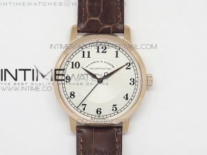 Classic Regulator MK Best Edition RG  White Dial Number Markers Sec@6 on Brown Leather Strap A88275