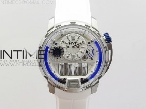 HYT SS CYF white dial blue Crown On White Rubber Strap Asian movement HTY Cal.101