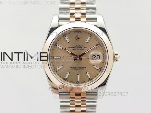 DateJust 41 126303 Noob 1:1 Best Edition RG Wrapped Rose Gold Dial Stick Markers on SS/YG Jubilee Bracelet A3235