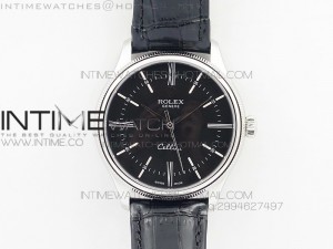 Cellini 50509 MK V2 Best Edition SS Black Roman Dial on Black Leather Strap A3132