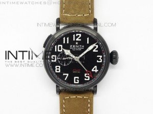 Pilot Type 20 Extra Special PVD 47mm Black Dial on Brown Asso Strap A23J