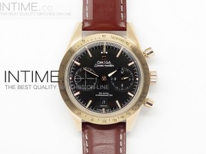 Speedmaster Professional RG Case Black Dial Best Edition on Leather strap A9300