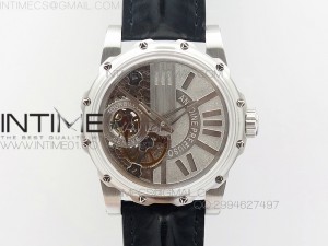 Tourbillon of Tourbillons SS Sliver Dial on Three Color Leather Strap A23J