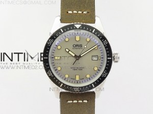 Divers 7720 SS ZZF 1:1 Best Edition Sliver Gray Dial on Brown Leather Strap A2836