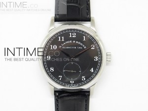 Classic Regulator SS Black Dial Number Markers on Leather Strap A17J