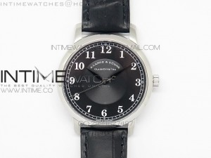 Classic Regulator MK Best Edition SS Black Dial Number Markers on Black Leather Strap A88275