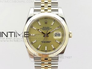 DateJust 41 126303 Noob 1:1 Best Edition YG Wrapped Gold Dial Sticks Markers on SS/YG Jubilee Bracelet A3235