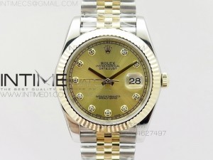 DateJust 41 126333 Noob 1:1 Best Edition YG Wrapped YG Dial Diamonds Markers on SS/YG Jubilee Bracelet A3235