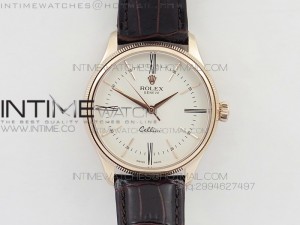Cellini 50509 MK V2 Best Edition RG White White Dial on Brown Leather Strap A3132