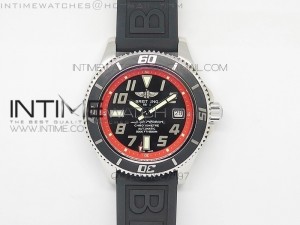 SuperOcean Abyss 42mm Red on Black rubber strap