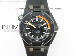 Royal Oak Offshore Diver Real Ceramic JF Best Edition on Rubber Strap MIYOTA 9015 (Free XS Strap)